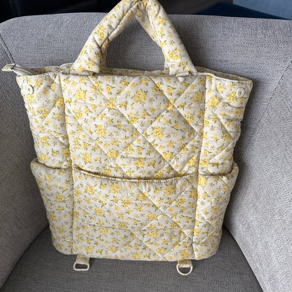 Beis Diaper Tote/Backpack in Garden Party - BEIS